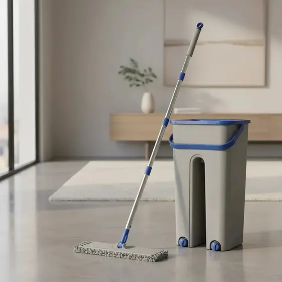 Rodo Flat Mop E Balde Lava E Seca Com 2 Refil Sortido