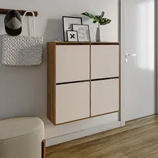 Sapateira 4 portas para casa suspensa organizador para sapatos portas basculantes