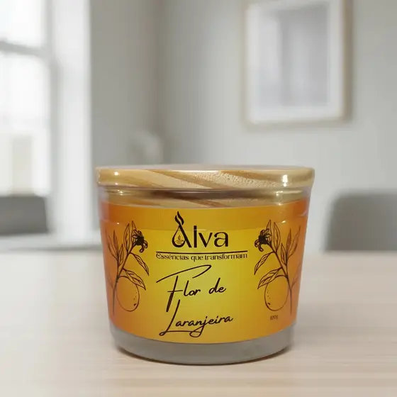 Vela Aromatica de Flor de Laranjeira (Premium) com 100 g