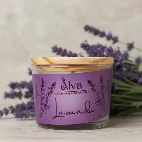 Vela Aromática de Lavanda (Premium) com 100 g