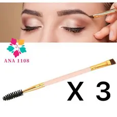 Conjunto De Pincéis De Maquiagem De Ponta Dupla Para Sombra, Sobrancelha