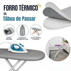 Forro Termico da Tabua de Passar Roupas Com Espuma Tamanhos P M G - Universal
