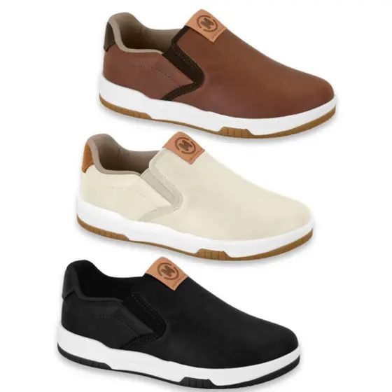 Sapato Infantil Molekinho Calce Fácil Tênis Casual Estiloso Slip Confortável Escolar Macio Original