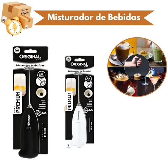 Mixer Batedor Misturador Elétrico para Bebidas Leite Café Clara de Ovos