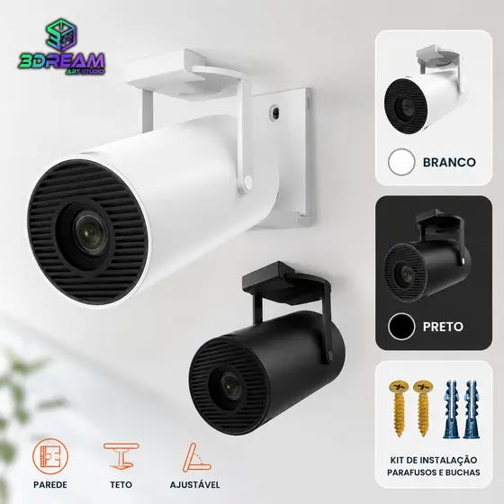 Suporte de Teto e Parede Compatível com Projetor Salange HY300 e Magcubic