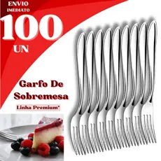 KIT 100 Garfos de Inox Linha Premium De Sobremesa Ideal P/ Restaurantes e Casa