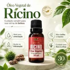 Óleo vegetal de ricino / mamona 30ml fina life 100% puro  QUEDA CAPILAR - FORTALECIMENTO CAPILAR - NUTRIÇÃO CAPILAR