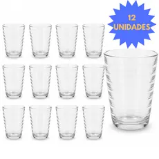 Kit Copos Vidro Arizona Resistente de 200ml Transparente