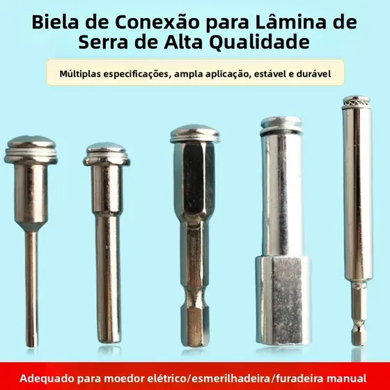 Adaptador de lâmina de serra, disco de corte, haste hexagonal de esmerilhamento, várias hastes de conexão, disco de esme
