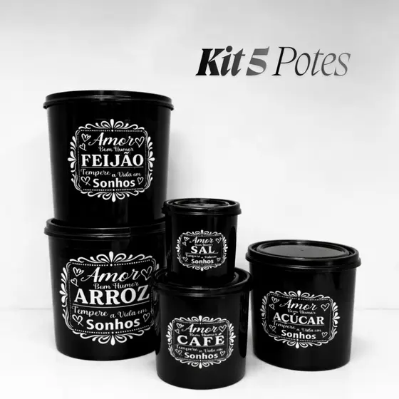 Kit De Mantimento Para Cozinha 5 Peças