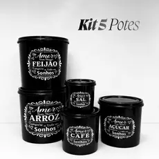 Kit De Mantimento Para Cozinha 5 Peças