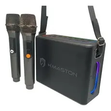Caixa De Som Hmaston Rn03 120w Karaokê Bluetooth Cor Preto 1