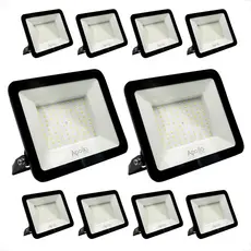 Kit 10 Luminária Mini Refletor Led 300w Branco Frio 6500k