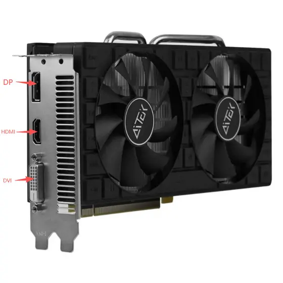Placa De Vídeo Gamer AITEK RX 580 2048SP 8GB GDDR5 256 Bits PCIe 3.0 8 Pinos