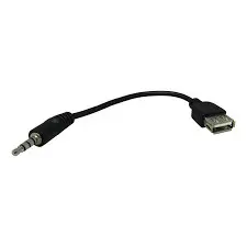 Adaptador KNUP KP-HM012 USB Fêmea Para P2 3,5mm AUX Macho Cabo Curto Conector USB-A F
