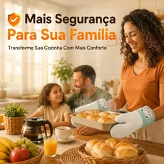 Luva Térmica Silicone Premium Anti Calor Para Forno Air Fryer Cozinha 300°C