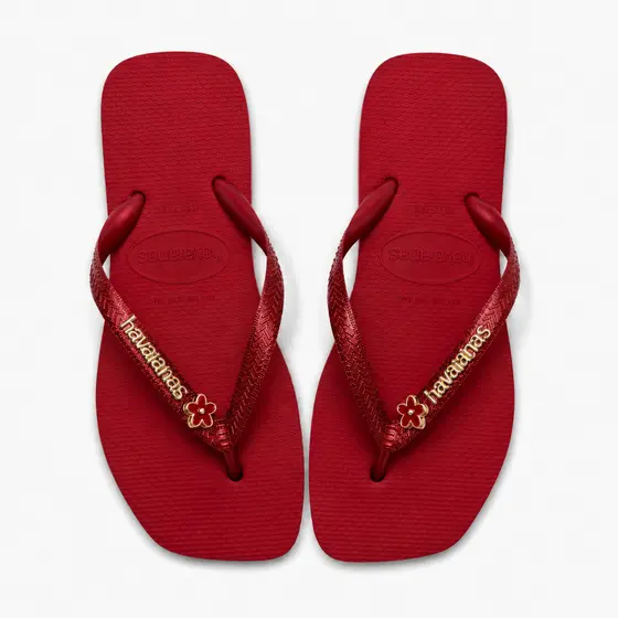 Chinelo Rasteirinha Feminina Glitter com Flor Dourada Brilhante - Envio Imediato