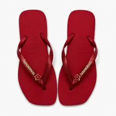 Chinelo Rasteirinha Feminina Glitter com Flor Dourada Brilhante - Envio Imediato