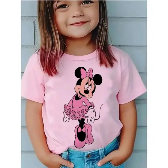 Camiseta infantil Feminina Minnie Bailarina, Blusinha Feminina Premium KIDS