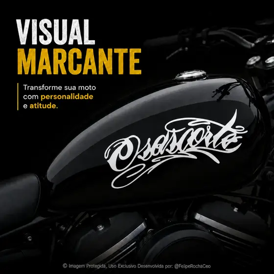 Osascorte Adesivo Grau Corte Bike para Tanque, Para-Lama de Moto - 1 Unidade Vinil Recorte Sem Fundo