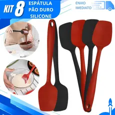Kit 8/4/2 Espátula de Silicone Pão Duro para Cozinha Gourmet Prática e Durável Para Receitas