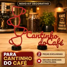Presente Criativo para Amantes de Café – Kit Decorativo com Esculturas 3D para Cozinha ou Escritório