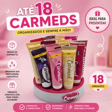Mini Porta Carmeds 3D p/ 18 Lip Balms | Organizador Skincare e Presente Criativo p/ Penteadeira Teen