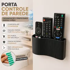 Organizador de Controles Remotos de Parede | Porta Controle Universal com Adesivo