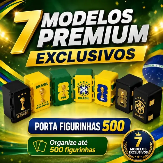 Porta Figurinhas Personalizado Até 500 Unidades | Caixa Organizadora Portátil para Trocas e Coleção