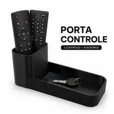 Porta Controle Remoto de Mesa Para 2 Controles com Bandeja Organizadora