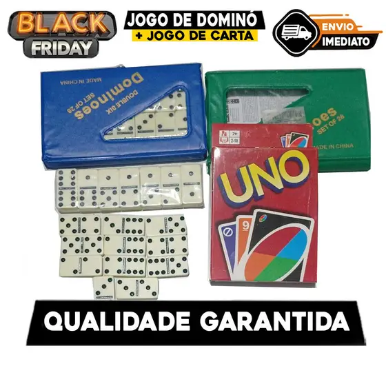 JOGO DE DOMINÓ + JOGO DE CARTA UNO