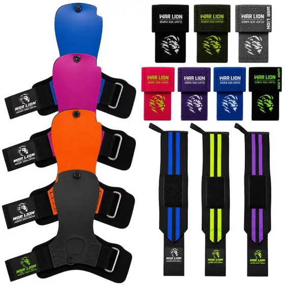 Kit 3 Peças Grip Crossfit + Munhequeira Seca Suor + Munhequeira Elástica