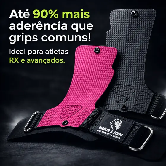 Grip Crossfit Pro Apex Premium Emborrachado – 90% Mais Aderência à Barra | Luva Musculação