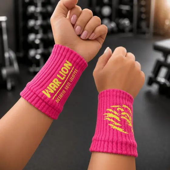 Kit Munhequeiras de Suor Canelada Atoalhada | Munhequeira Canelada Crossfit | Munhequeira Seca Suor
