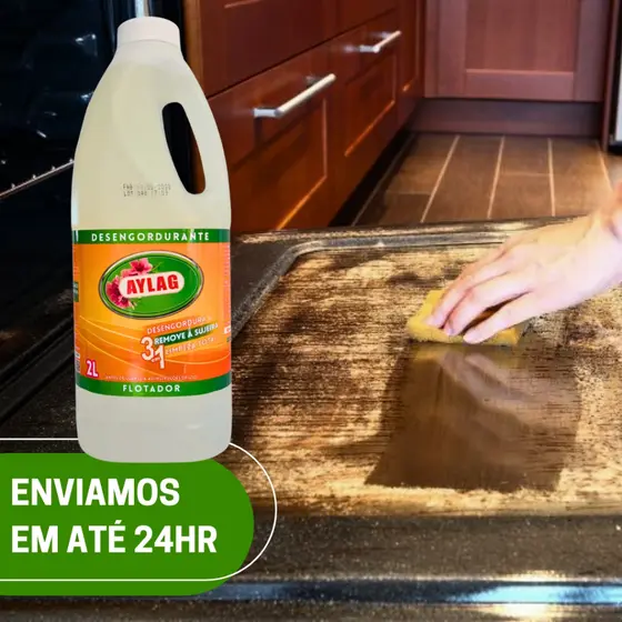 Desengordurante Flotador Limpeza Pesada 2L Limpador Alta Performance Multiuso