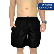 Bermuda Short  Básica Treino Masculina Tactel Dry Fit Elastano Academia Corrida Musculação