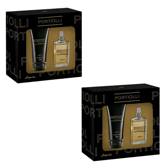 Kit 2 Portiolli Gold Shampoo 3Em1 60ml Colônia 25ml Jequiti