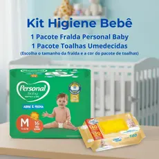 Kit Bebê Fralda Personal + Toalha Umedecida Upa Bebê | Lenço Umedecido Sem Álcool Pele Delicada