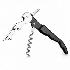 Saca Rolhas Inox Estilo Canivete Clink Abridor Garrafas com Faquinha