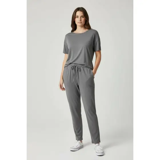 Calça Feminina Plus Size Malha Viscolycra Com Bolso Confortavel Dia a Dia Elegante