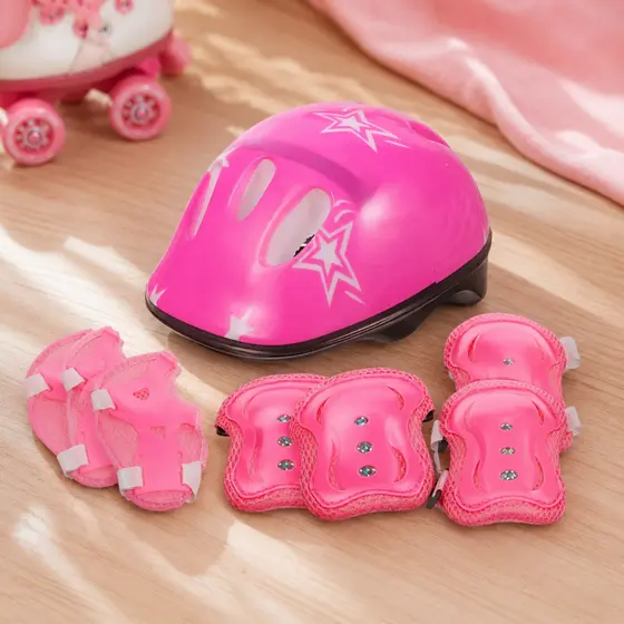 Capacete de proteção para Crianças Kit De Proteção e segurança Infantil Para Patinete Bike Patins Skate