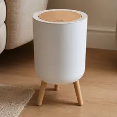 Lixeira Com Tampa De Pressão Moderna Multiuso 8L