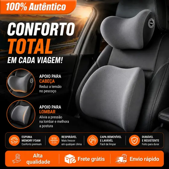 Encosto de Cabeça do carro Pescoço Suporte Algodão Lombar Protector Cintura Almofada Para Carro