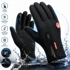 Luva Térmica Impermeável Unissex p/ Moto e Bike – Com Touch Screen