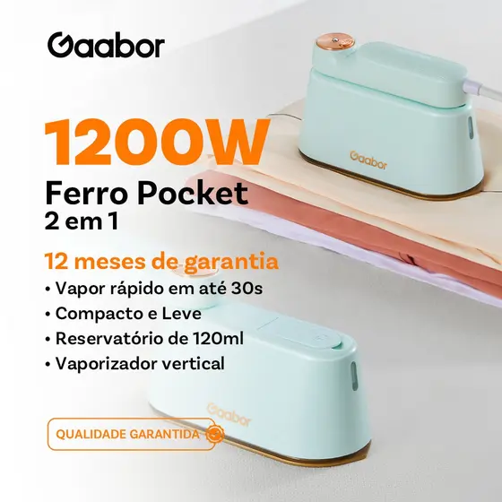 Gaabor ferro vaporizador portátil vapor top clean Aquecimento rápido  Tamanho pequeno fácil de guardar HM-M01A