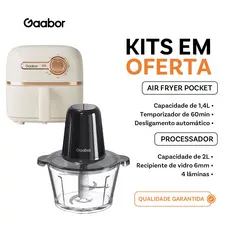 [Venda em combo]Gaabor 1,4L Air Fryer Regulação constante non-stick pan coating + Eletrodomésticos de cozinha