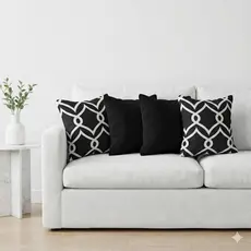 Kit 4 Capas Para Almofadas Decorativas 45cm Gorgorinho E Oxford Lavável com Zíper