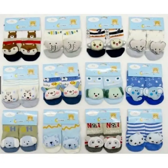 Kit 3 Meia 3d Infantil  Menino E Menina