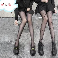 Meia Calça Fino ESTAMPA Bolinho e Coraçao Feminino Moda