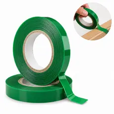 Fita Adesiva Dupla Face 12mmx2m Verde Extra Forte Transparente Resistente Rolo Fixar